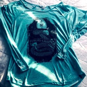 Tread Lightly- High Low - beautiful teal